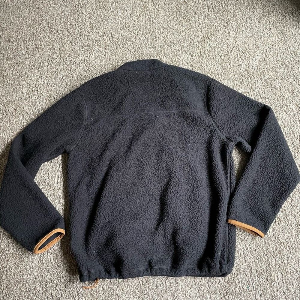 Carharrt Women's Pullover M Relaxed Fit Black Tan Fleece 1/4 Button Pocket Warm - Picture 11 of 14